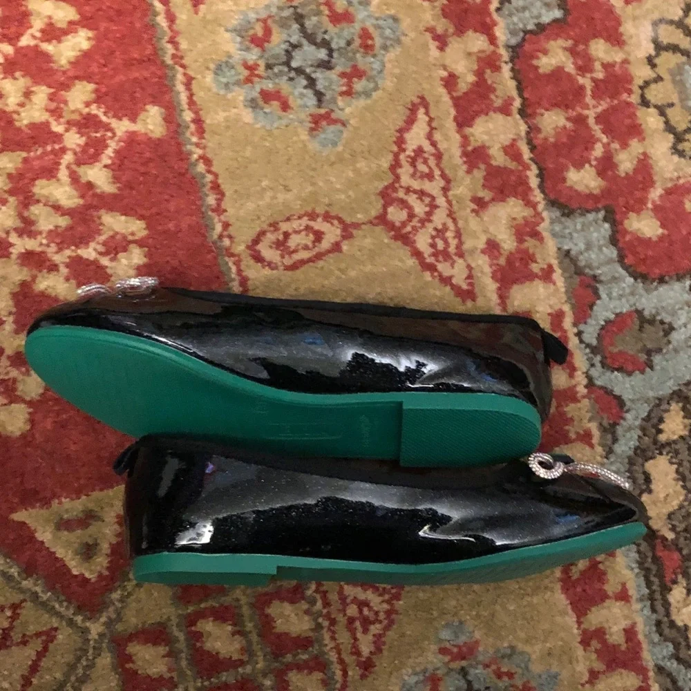 WICKED Elphaba-inspired Children’s Sparkly Black Flats with Sparkly Bow Accent - Picture 11 of 11